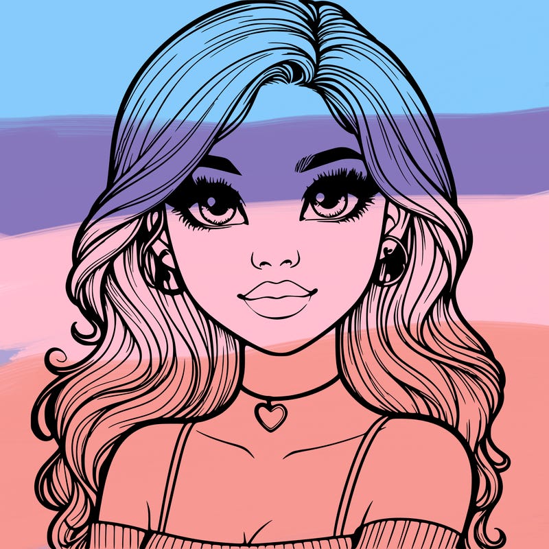 realistic pretty girl