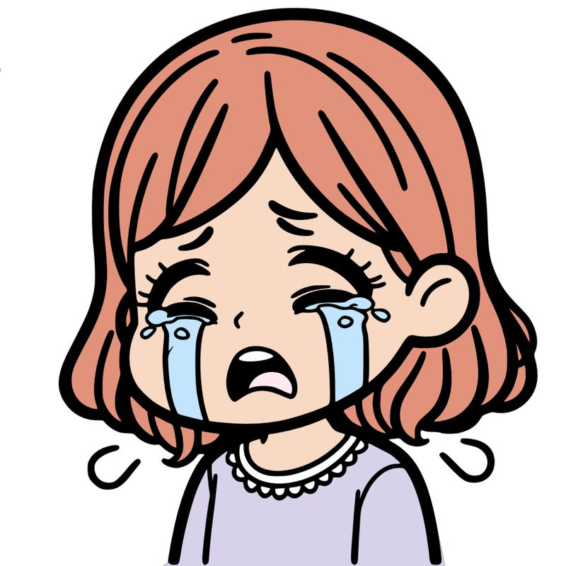 a girl crying