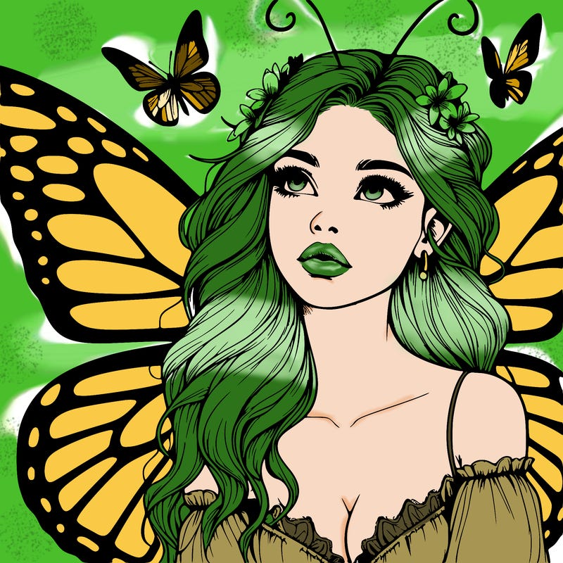 butterfly fairy realistic girl