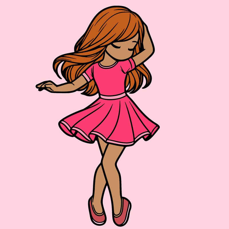 girl dancing  realistic