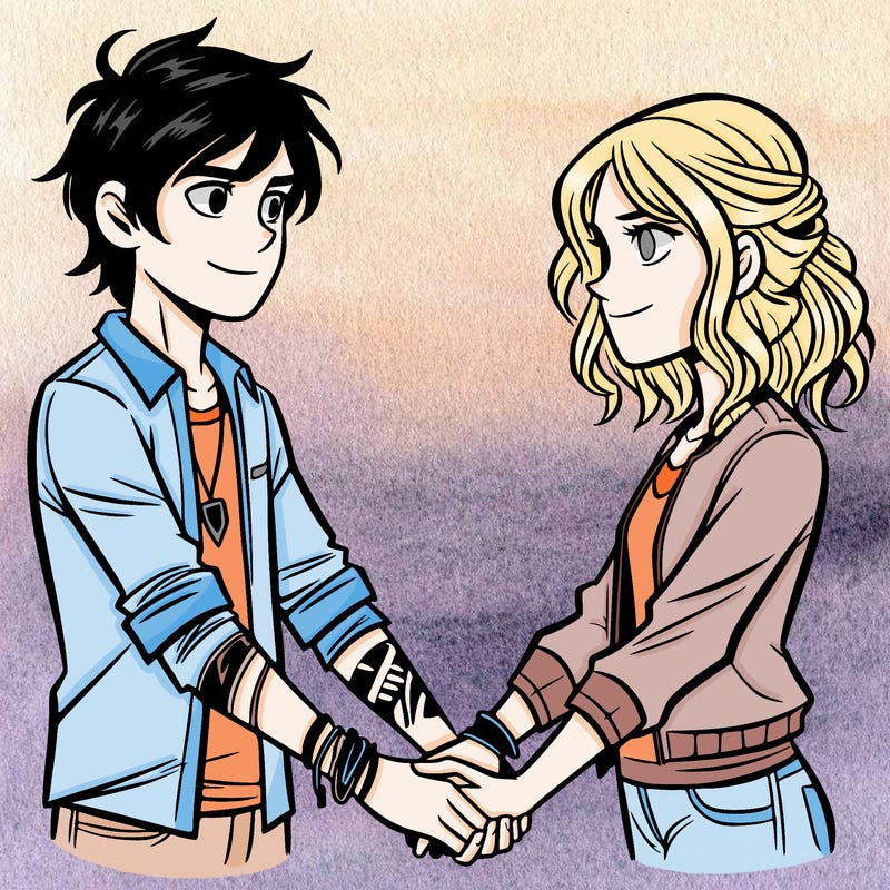 nico di angelo and will solace holding hands