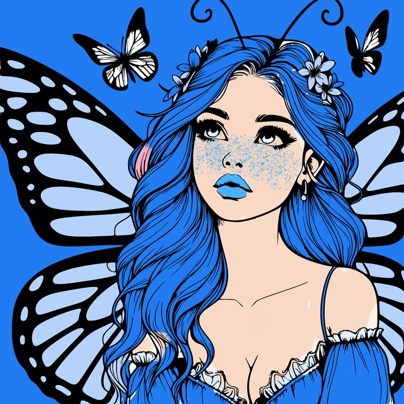 butterfly fairy realistic girl
