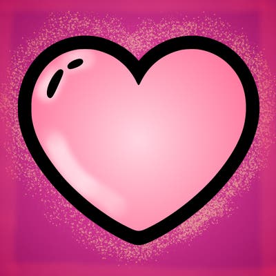 a blank heart