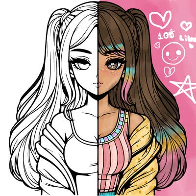 realistic girl split