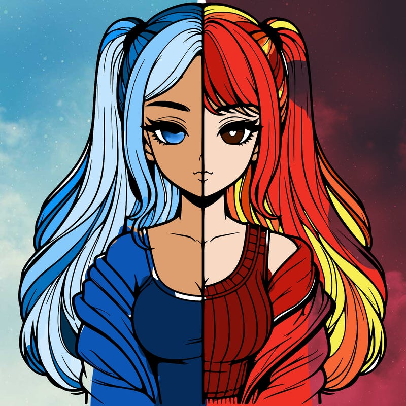 realistic girl split