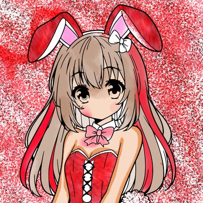 anime girl in bunny costume