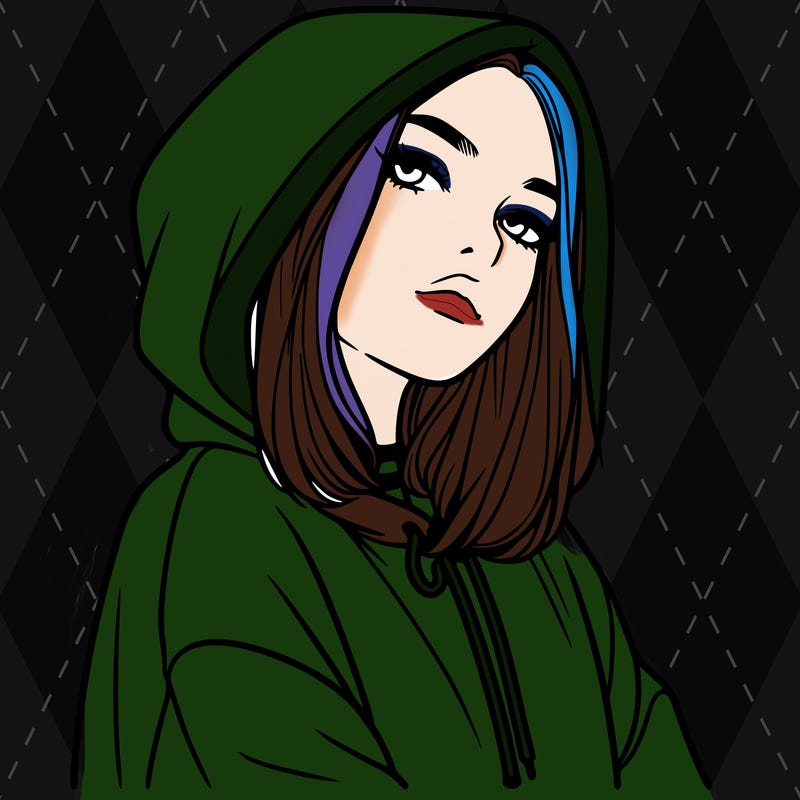 a realistic girl in a hoodie
