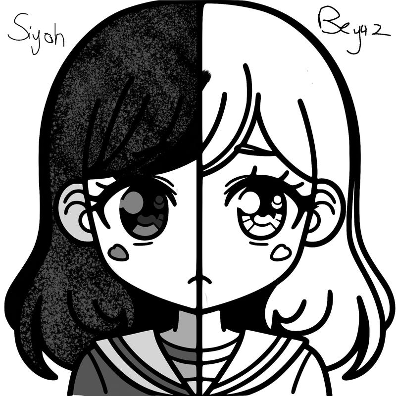 a split of a girl