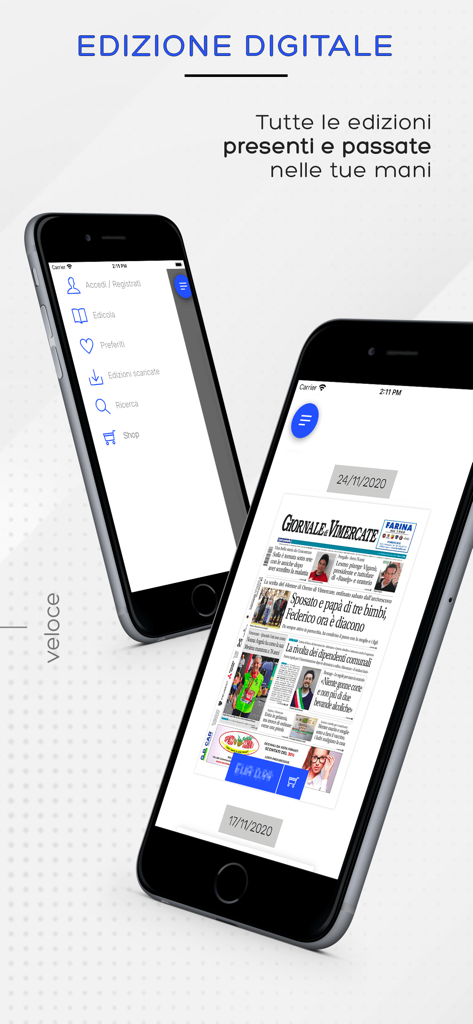 Il Giornale di Vimercate - Digital interface of Il Giornale di Vimercate local news app on mobile phones