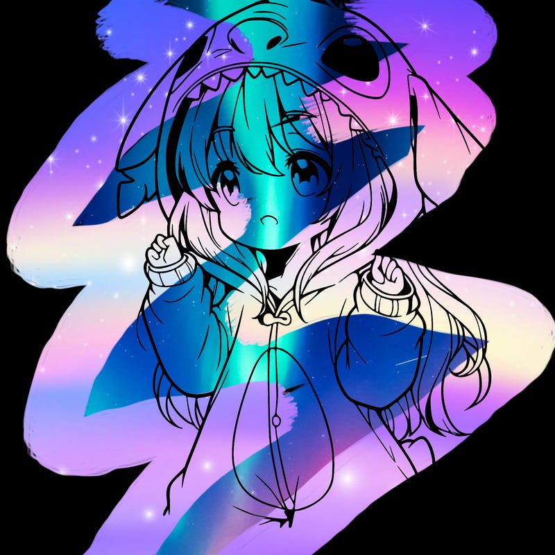 anime girl in a stitch onsie