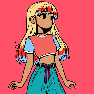 girl in a cute crop top