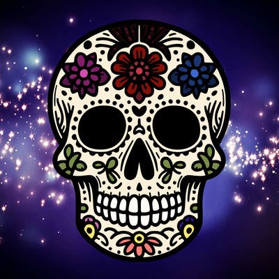 a skull for day of the dead