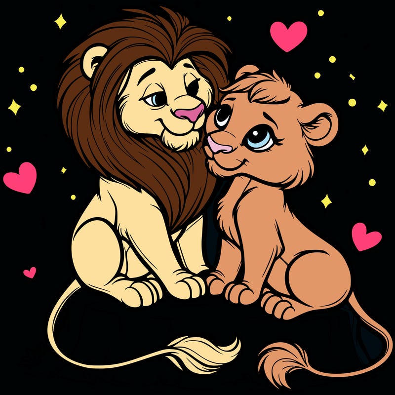 lion and lioness inlove