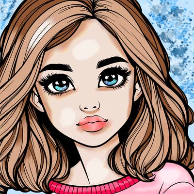 realistic girl whith cute eyes