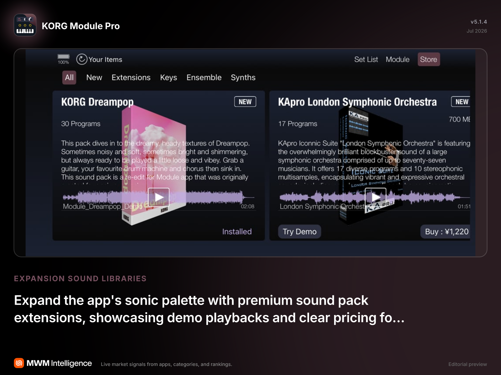 KORG Module Pro - Music App | MWM