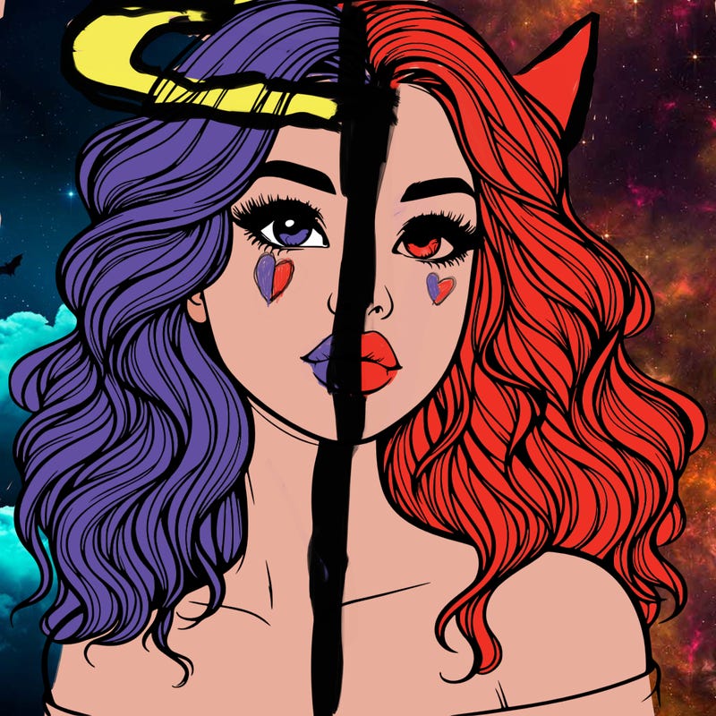 realistic girl with wavy hair and lips