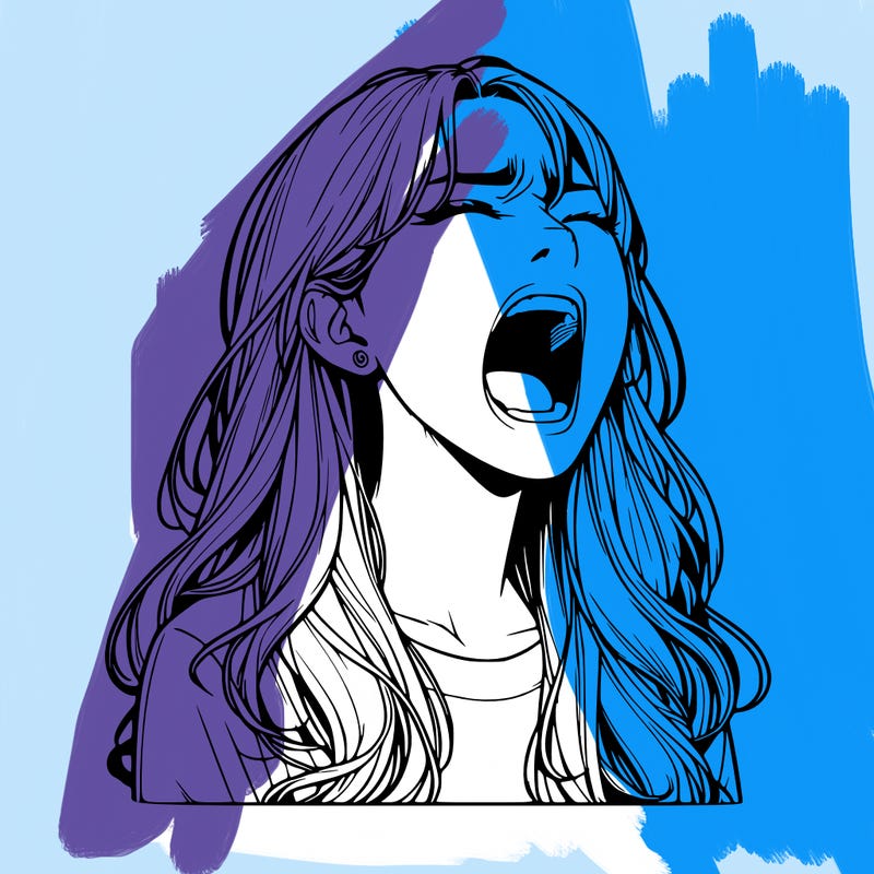 screaming realistic, girl