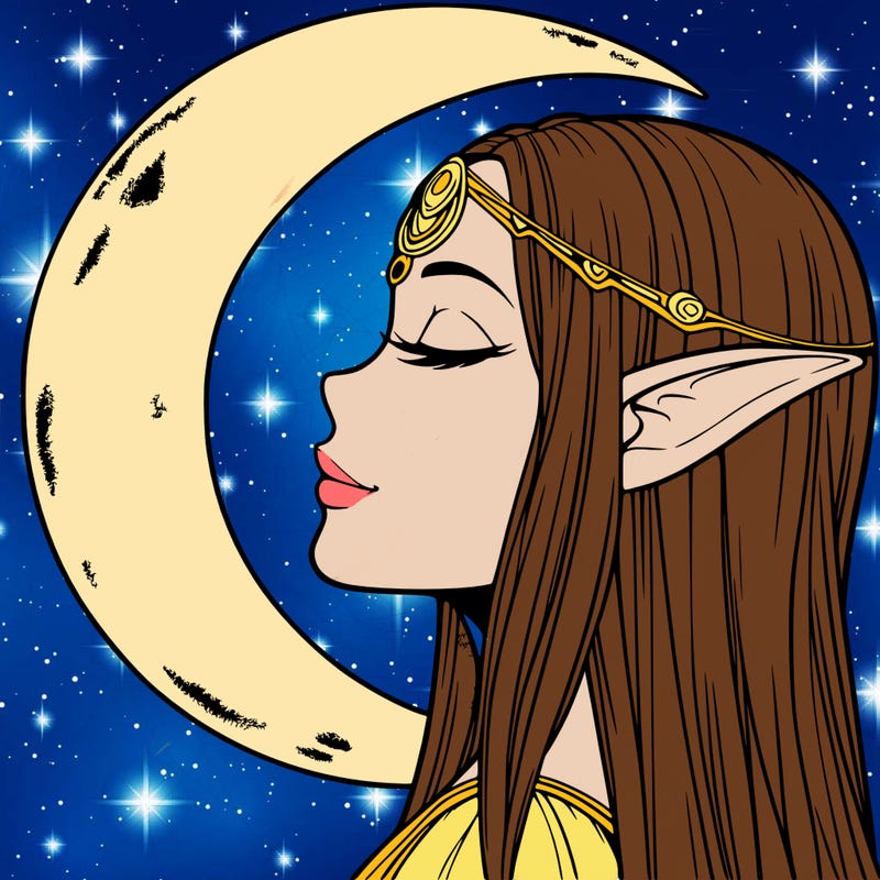 a realistic moon elf
