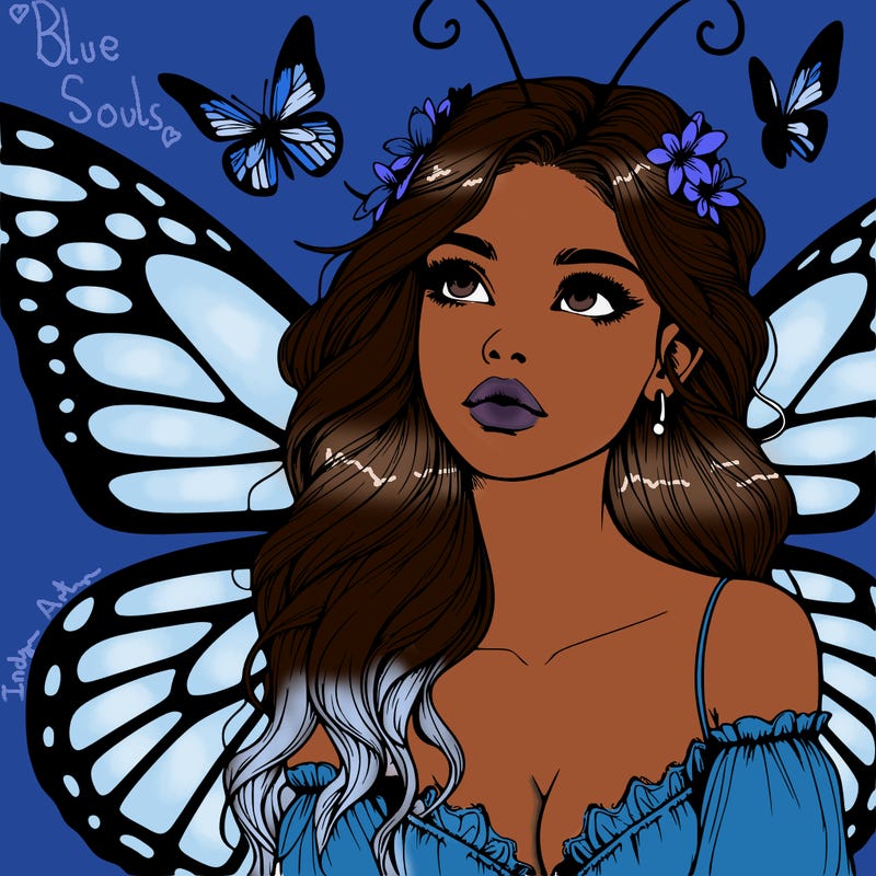 butterfly fairy realistic girl