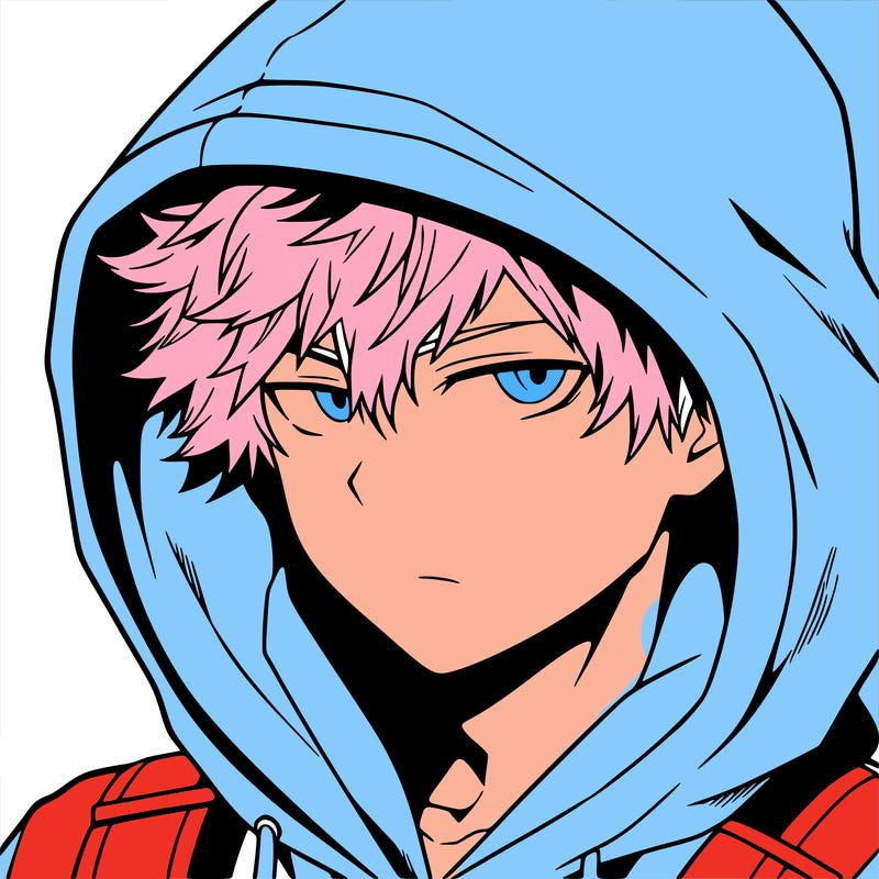 anime guy in hoodie