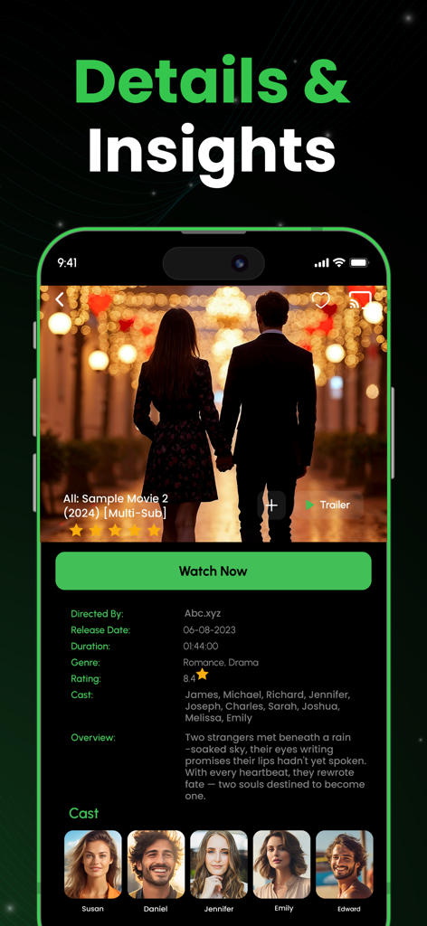 Flix: IPTV Smarters Player - Movie information screen in Flix IPTV Smarters Player app