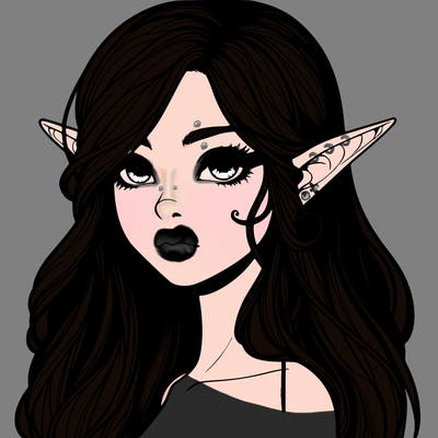 elf girl realistic dark fantasy