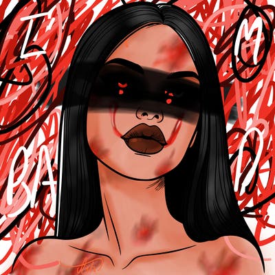 realistic woman with full lips