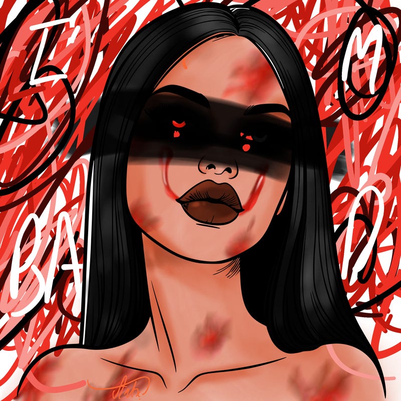 realistic woman with full lips