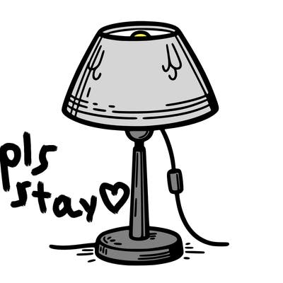 a mid century modern lamp