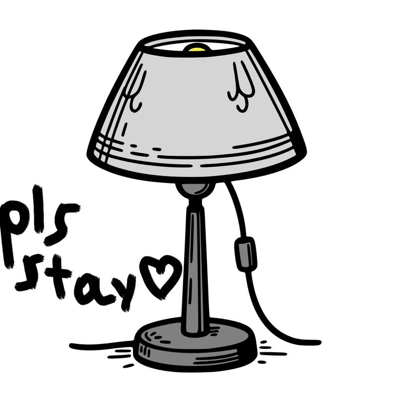 a mid century modern lamp