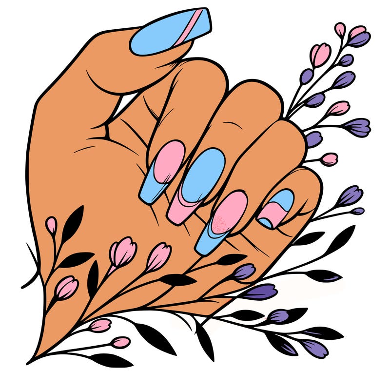 nails with french tip