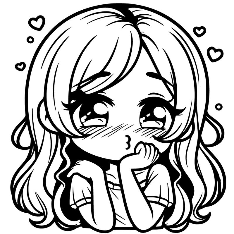 blushing girl