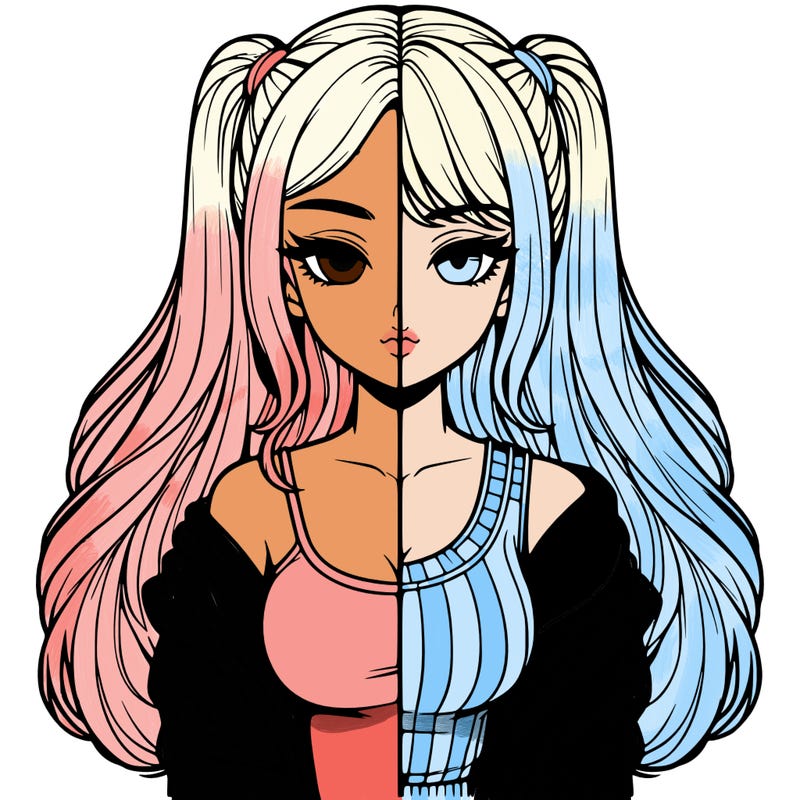 realistic girl split