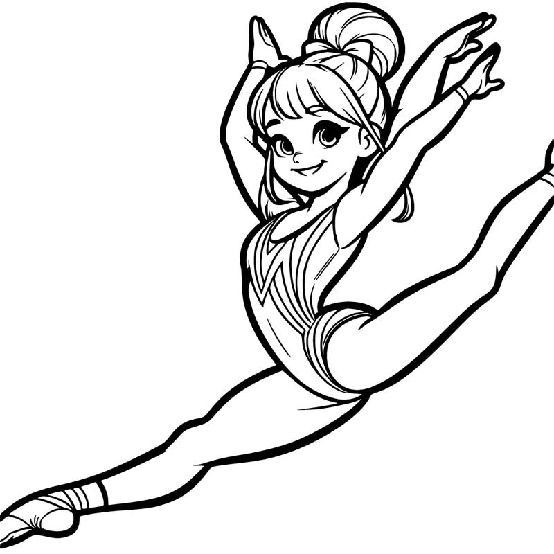 gymnastics girl doing the splits