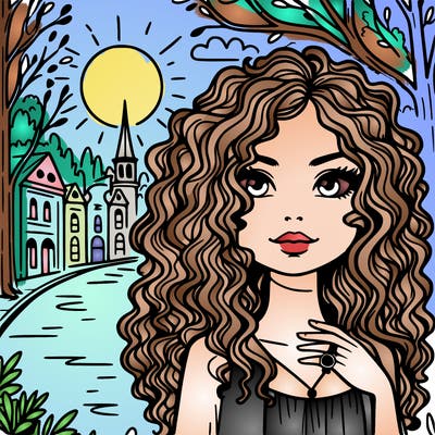 inspired by vampire diaries and the originals girl with curly hair standing in mystic falls with daylight ring
