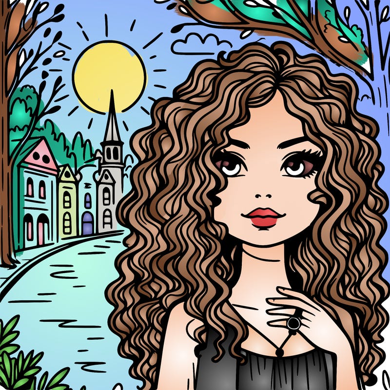 inspired by vampire diaries and the originals girl with curly hair standing in mystic falls with daylight ring