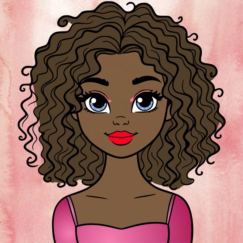 woman with curly hair