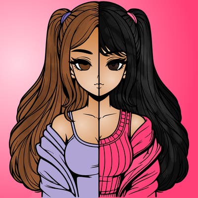 realistic girl split