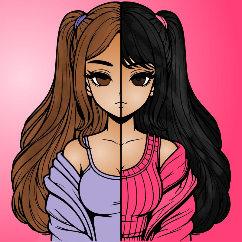 realistic girl split