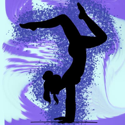 a woman doing a handstand