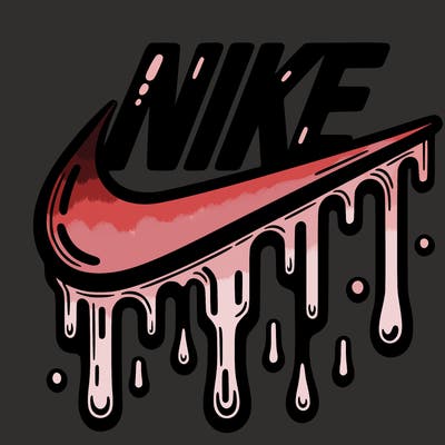 dripping nike logo
