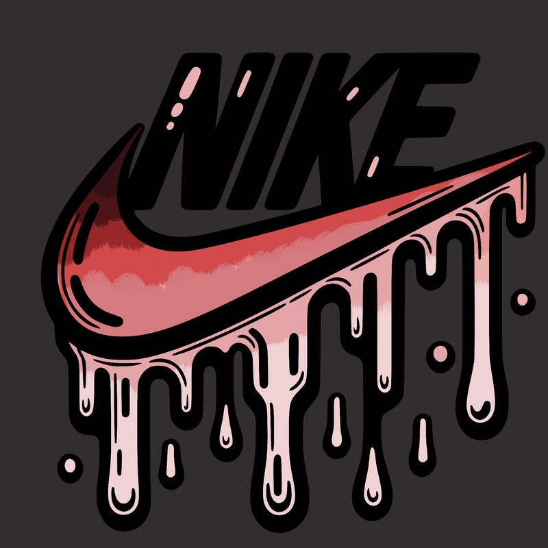 dripping nike logo