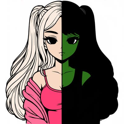 realistic girl split