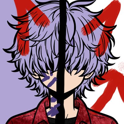 manga boy fluffy hair covering his eyes