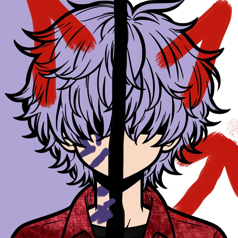 manga boy fluffy hair covering his eyes