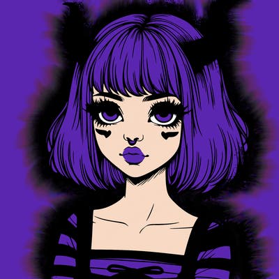 realistic girl with horns