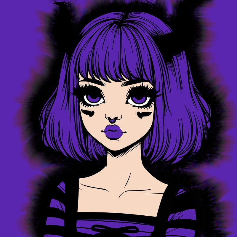 realistic girl with horns