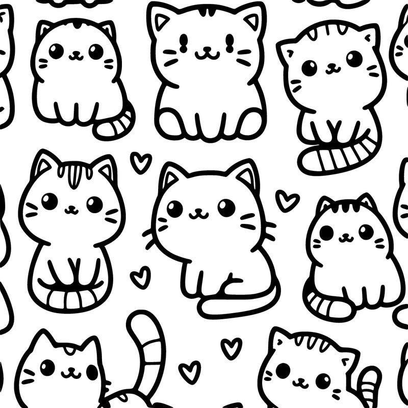 cute and simple cat pattern