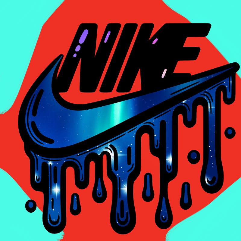 dripping nike logo