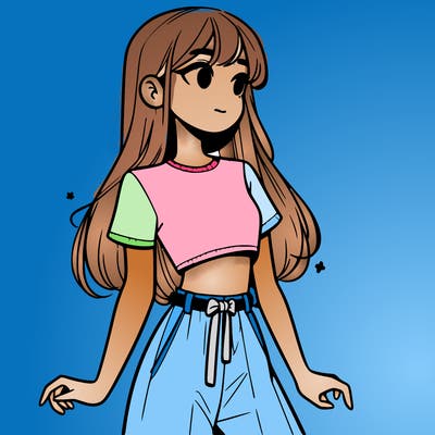 girl in a cute crop top